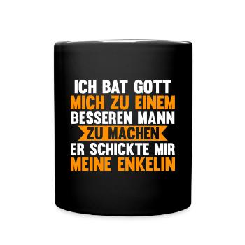 Großvater Großpapa Opi Opa - Tasse einfarbig - Schwarz - Vorne