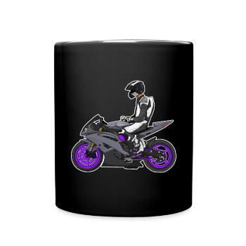 Motorcycle Lifestyle / Motorcycle / Motorcycle biker - Full Colour Mug - black - Front