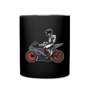 Motorcycle Lifestyle / Motorcycle / Motorcycle biker - Full Colour Mug - black - Front
