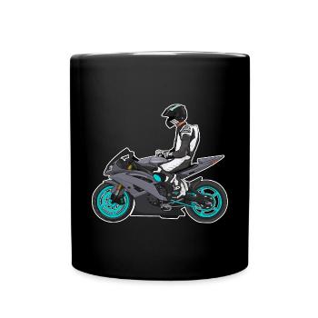 Motorcycle Lifestyle / Motorcycle / Motorcycle biker - Full Colour Mug - black - Front