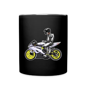 Motorcycle Lifestyle / Motorcycle / Motorcycle biker - Full Colour Mug - black - Front