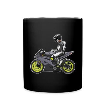 Motorcycle Lifestyle / Motorcycle / Motorcycle biker - Full Colour Mug - black - Front