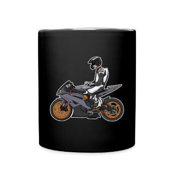 Motorcycle Lifestyle / Motorcycle / Motorcycle biker - Full Colour Mug - black - Front