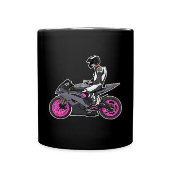 Motorcycle Lifestyle / Motorcycle / Motorcycle biker - Full Colour Mug - black - Front