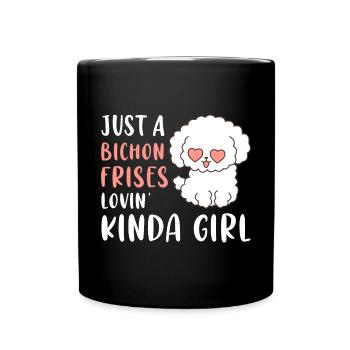 Bichon Frisé Propriétaire Chiens Cadeau - Mug uni - noir - Devant