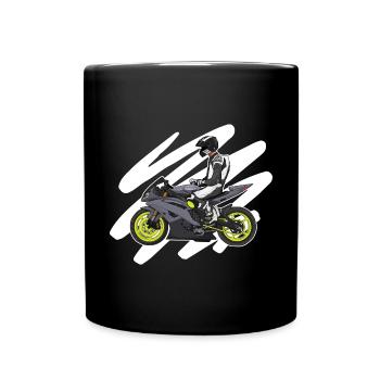 Motorcycle Lifestyle / Motorrad / Motorräder biker - Tasse einfarbig - Schwarz - Vorne