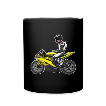 Motorcycle Lifestyle / Motorcycle / Motorcycle biker - Full Colour Mug - black - Front