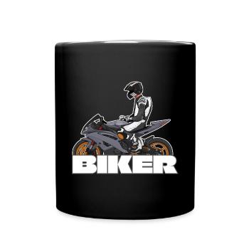Motorcycle Lifestyle / Motorcycle / Motorcycles biker - Full Colour Mug - black - Front