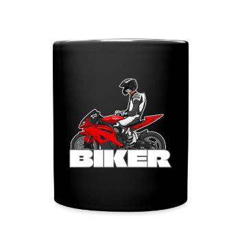 Motorcycle Lifestyle / Motorrad / Motorräder biker - Tasse einfarbig - Schwarz - Vorne