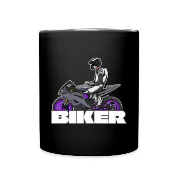 Motorcycle Lifestyle / Motorrad / Motorräder biker - Tasse einfarbig - Schwarz - Vorne
