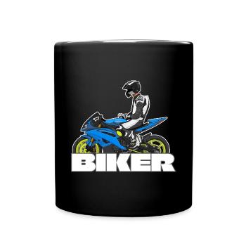 Moto Lifestyle / Moto / Motos motard - Mug uni - noir - Devant