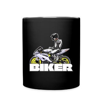 Moto Lifestyle / Moto / Motos motard - Mug uni - noir - Devant