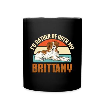 French Brittany Spaniel Epagneul Breton Gift - Full Colour Mug - black - Front