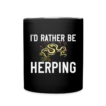 Herpetologie Reptilien Herpetologe Echsen - Tasse einfarbig - Schwarz - Vorne
