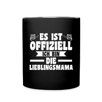 Mutter Mama - Tasse einfarbig - Schwarz - Vorne