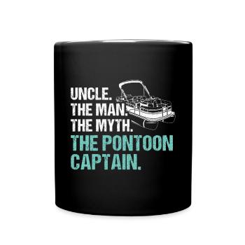 Pontoon Boat Captain Boating Lake Pontoon - Full Colour Mug - black - Front
