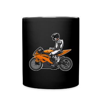 Motorcycle Lifestyle / Motorcycle / Motorcycle biker - Full Colour Mug - black - Front