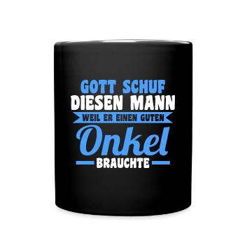Patenonkel Pate Onkel - Tasse einfarbig - Schwarz - Vorne
