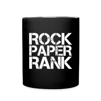 Rock Paper Rank 3 - Full Colour Mug - black - Front