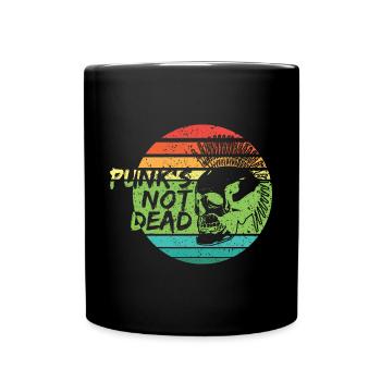 Punk's not dead Punkrock Musik Punker Retro Punk - Tasse einfarbig - Schwarz - Vorne