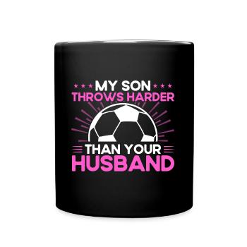 Fils Fan de sport Maman Cadeau - Mug uni - noir - Devant