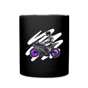Superbike / Supermotard / Supermoto Wheelie Biker - Mug uni - noir - Devant