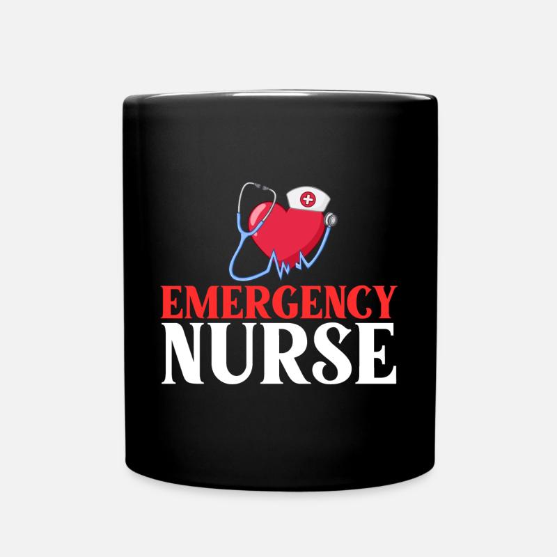 Notaufnahme Notfall Krankenschwester Erste Hilfe - Tasse einfarbig - Schwarz