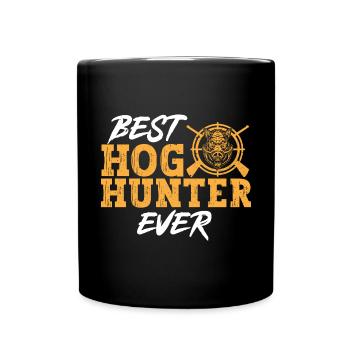 Chasse au sanglier chasseur sanglier - Mug uni - noir - Devant