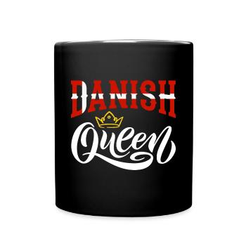 Reine danoise Danemark Danemark Drapeau - Mug uni - noir - Devant