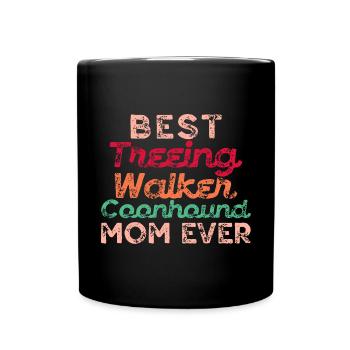 Treeing Walker Coonhound - Tasse einfarbig - Schwarz - Vorne