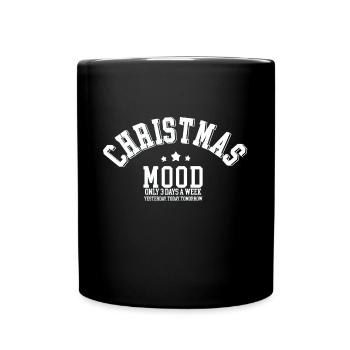 Weihnachtsstimmung - Tasse einfarbig - Schwarz - Vorne