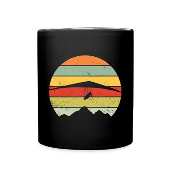 Hanggleiter Drachenflieger Deltasegler - Tasse einfarbig - Schwarz - Vorne