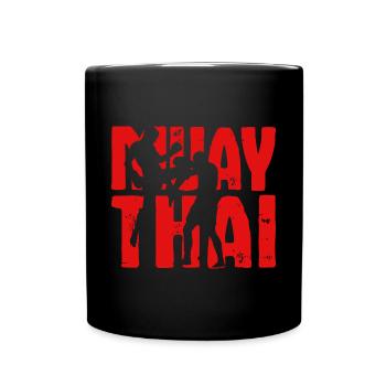Muay Thai Boxe Thaï Kickboxing Arts Martiaux Cadeau - Mug uni - noir - Devant