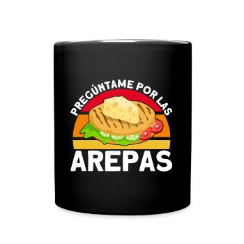 Food Lovers Colombian Arepa Arepas Gesche - Full Colour Mug - black - Front