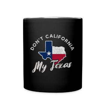 Protect my Texas Design für stolze Texaner - Tasse einfarbig - Schwarz - Vorne