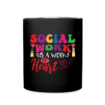 Travail social scolaire Travailleur social - Mug uni - noir - Devant