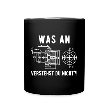 Maschinenbauer Maschinenbau Ingenieur Geschenk - Tasse einfarbig - Schwarz - Vorne