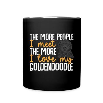 Chien Doodle Black Goldendoodle - Mug uni - noir - Devant