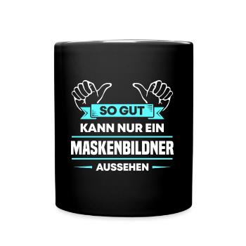 Maskenbildner Design für stolze Handwerker - Tasse einfarbig - Schwarz - Vorne