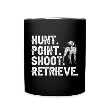 Chien GSP allemand à poil court - Mug uni - noir - Devant