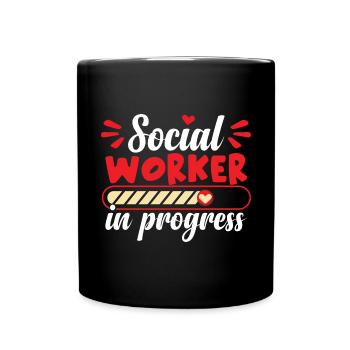 Social Worker In Progress - Full Colour Mug - black - Front