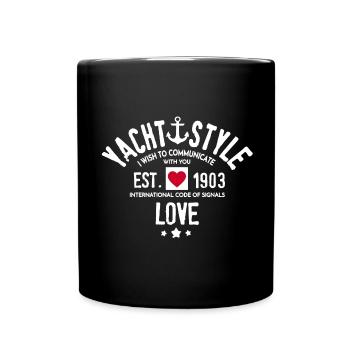 Yacht style Love - Full Colour Mug - black - Front