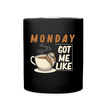 Drôle de café paresseux Femmes paresseuses - Mug uni - noir - Devant