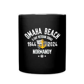 Omaha beach D Day veteran squad 1944 2024 - Full Colour Mug - black - Front