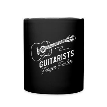 Guitariste drôle Jeu de mots Musicien - Mug uni - noir - Devant