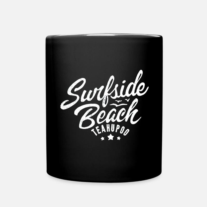Surfside beach Teahupoo - Mug uni - noir