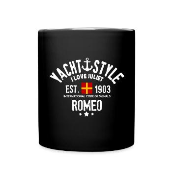 Yacht Style Romeo - Mug uni - noir - Devant