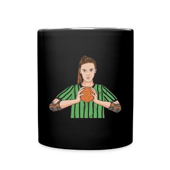 Handballspielerin Handball Ball Outfit Handballer - Tasse einfarbig - Schwarz - Vorne