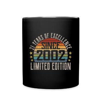 Édition Limitée 2002 21ème Cadeau Anniversaire - Mug uni - noir - Devant