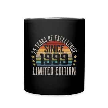 Édition limitée 1999 24e anniversaire Cadeau - Mug uni - noir - Devant